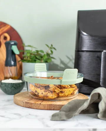 Pirofila rotonda Air fryer Lékué in vetro - Trasparente - Lékué