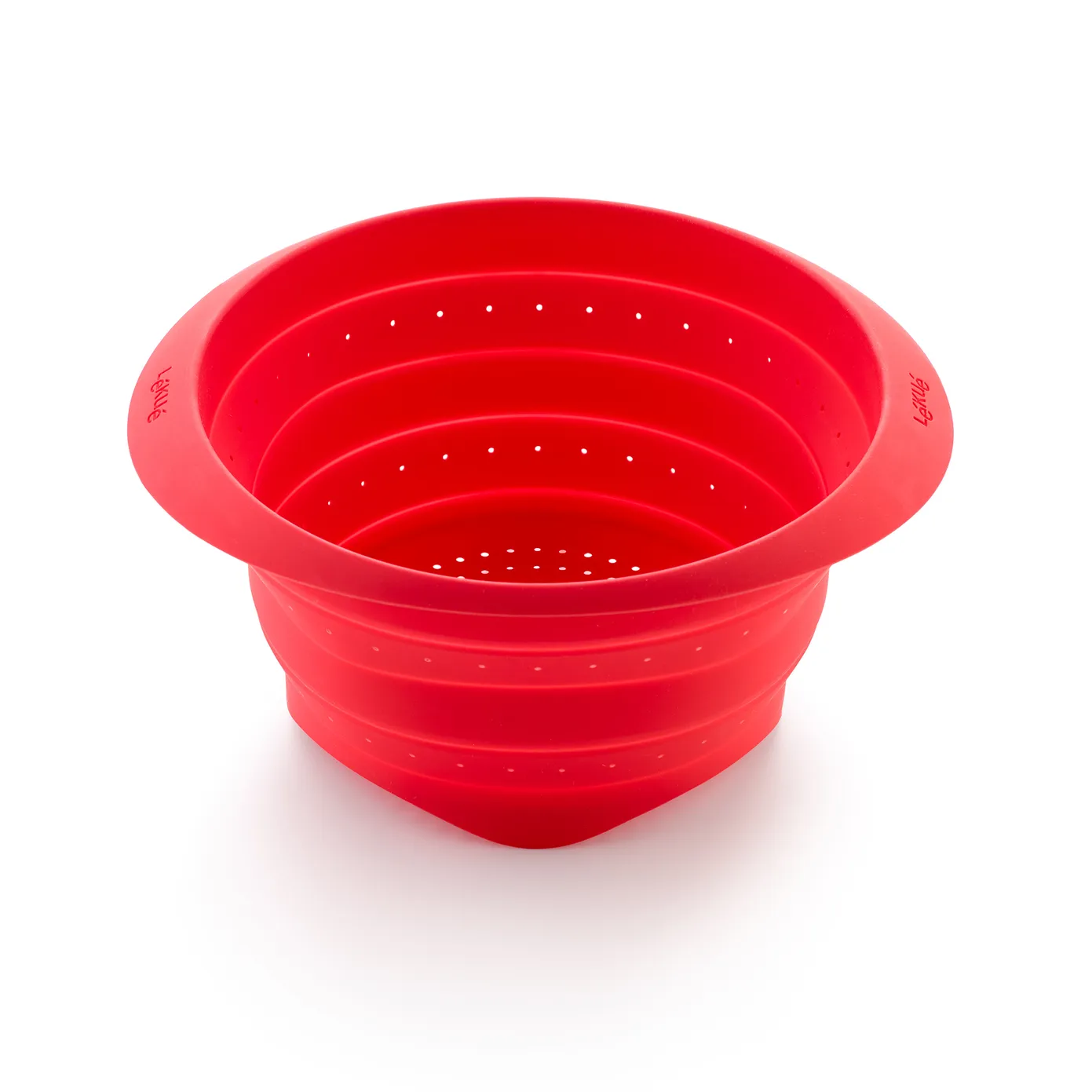 Scolapasta pieghevole in silicone Lékué, Rosso Lékué