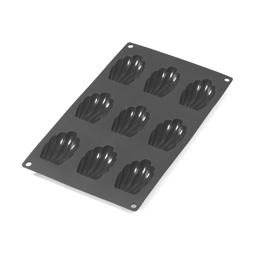 Stampo madeleines silicone Lékué 9 pezzi, Nero Lékué