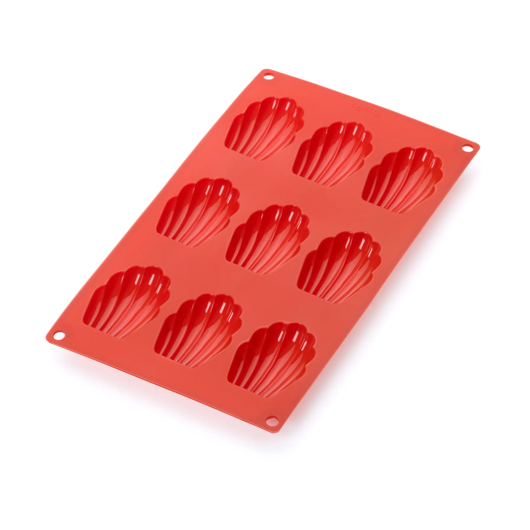 Stampo madeleines silicone Lékué 9 pezzi, Rosso Lékué