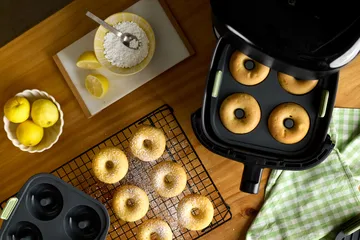Stampo per ciambelle Air fryer Lékué 4 pezzi - Grigio - Lékué