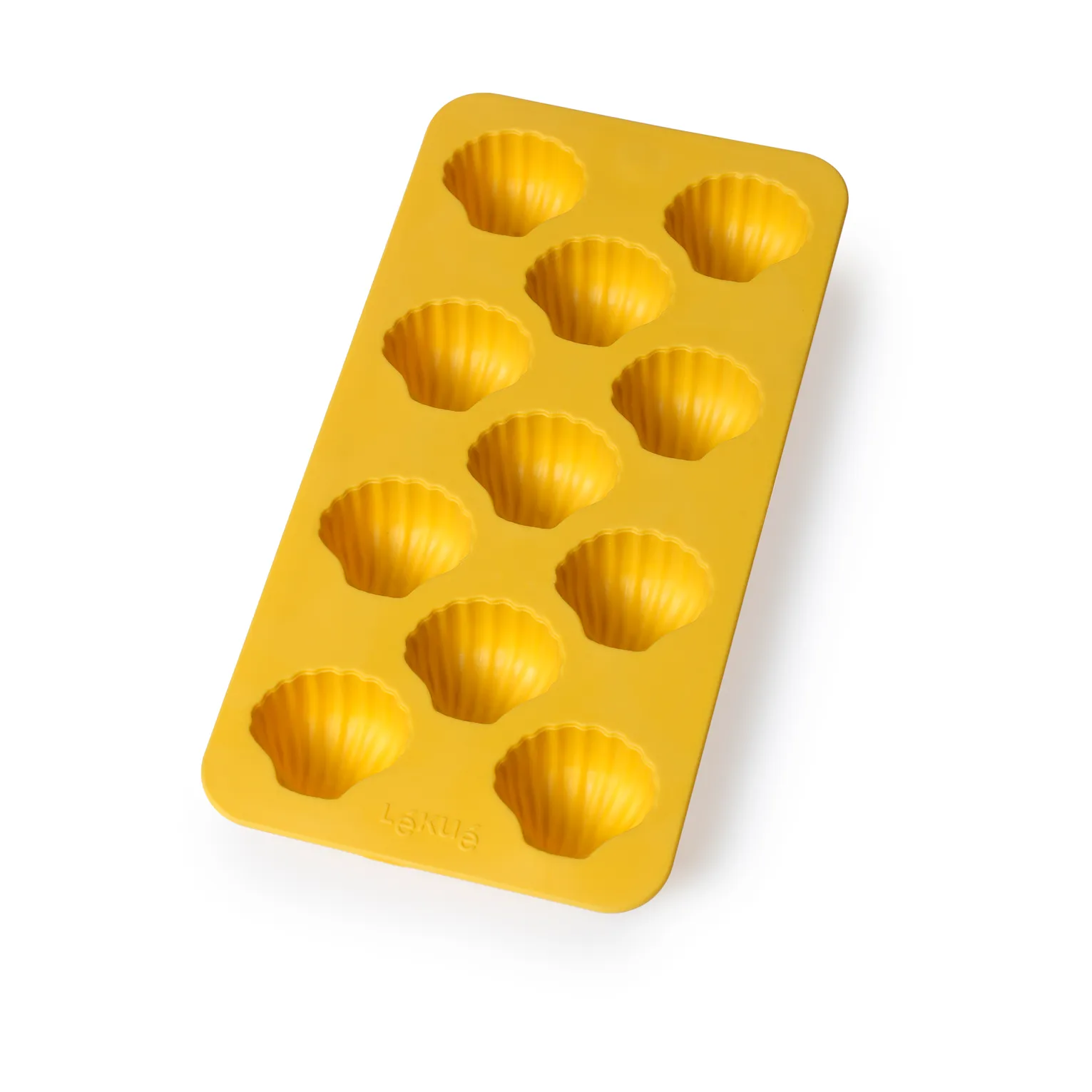 Stampo per cubetti di ghiaccio con coperchio giallo Lékué, Conchiglia Lékué