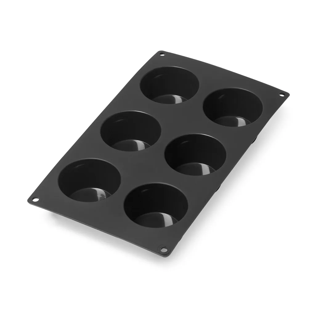 Stampo per muffin in silicone Lékué 6 pezzi, Nero Lékué