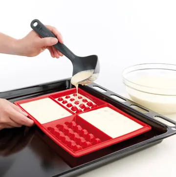 Stampo per waffle in silicone Lékué - Rosso - Lékué