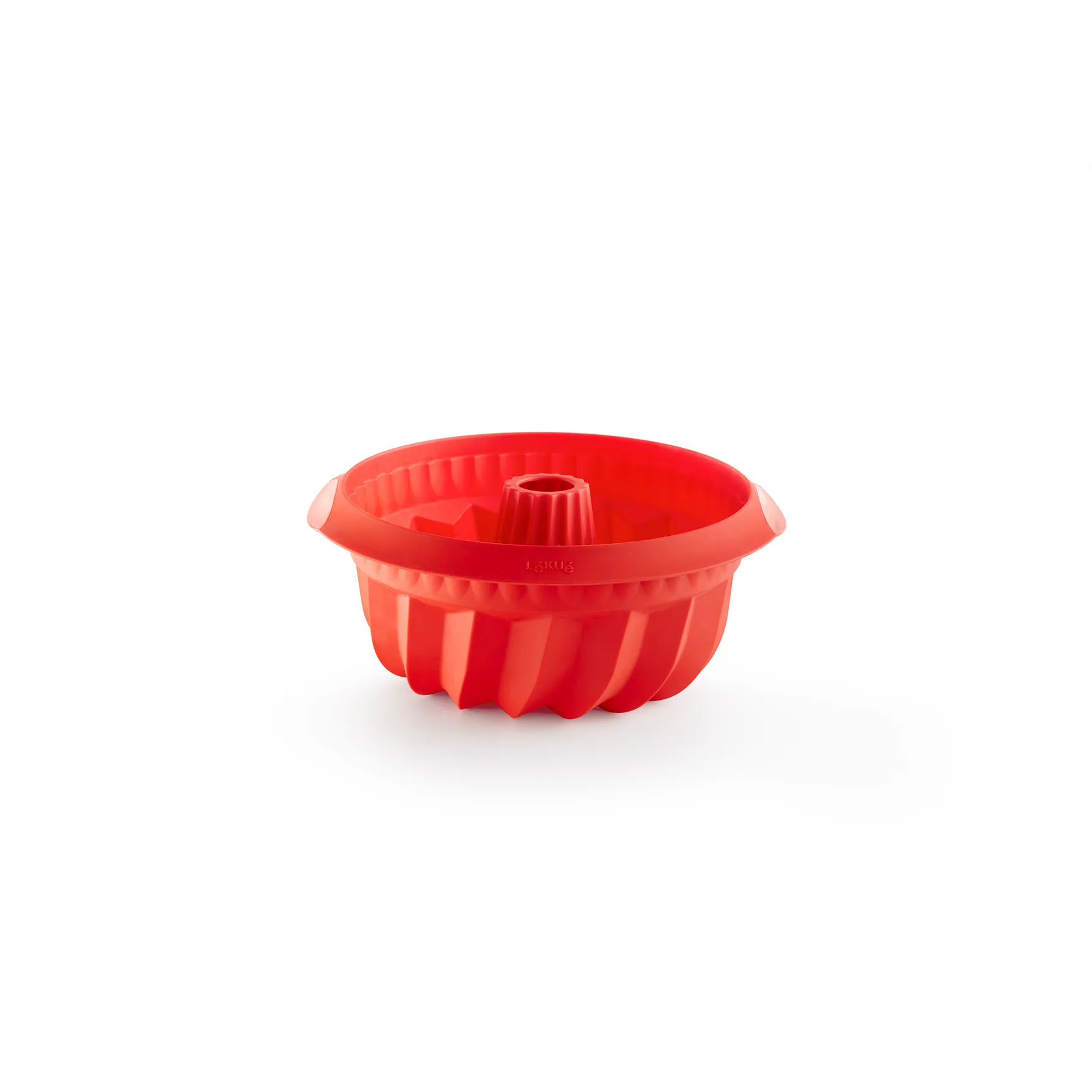 Stampo Per Savarin L&eacute;ku&eacute; | Rotondo 22 Cm In Silicone Platino | Rosso | Antiaderente E Lavabile