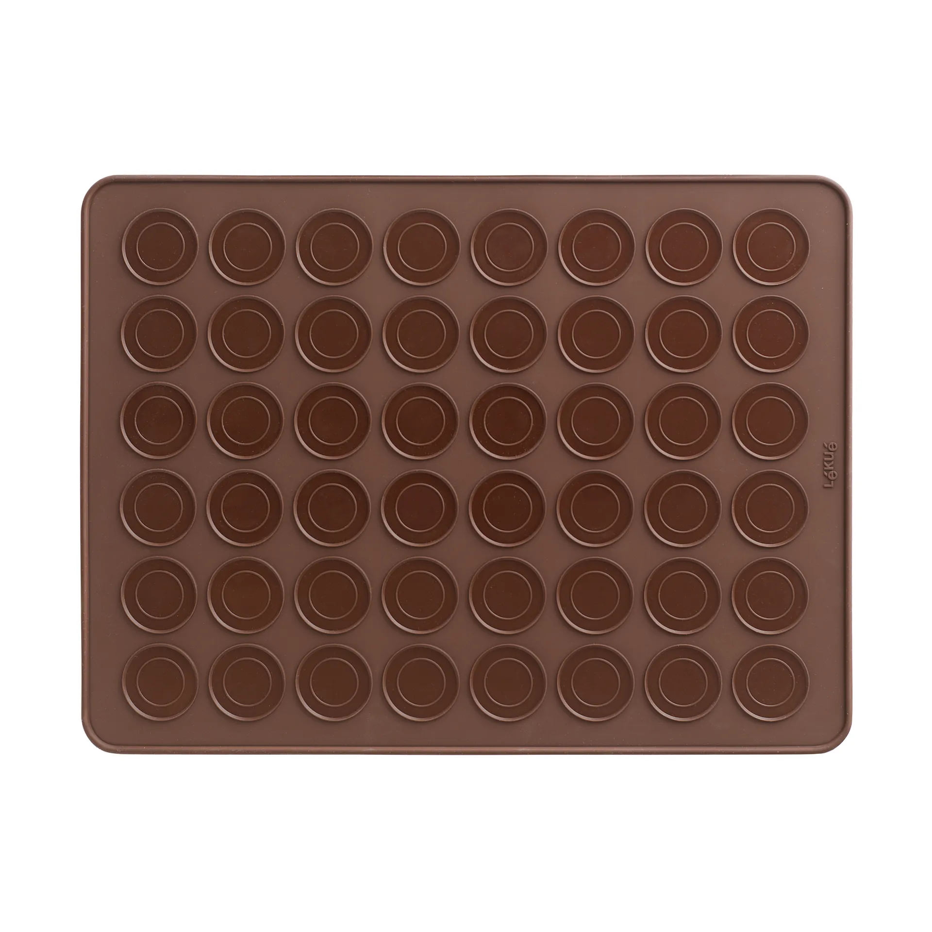 Tappetino da forno per macarons in silicone Lékué 40 cm, Marrone Lékué