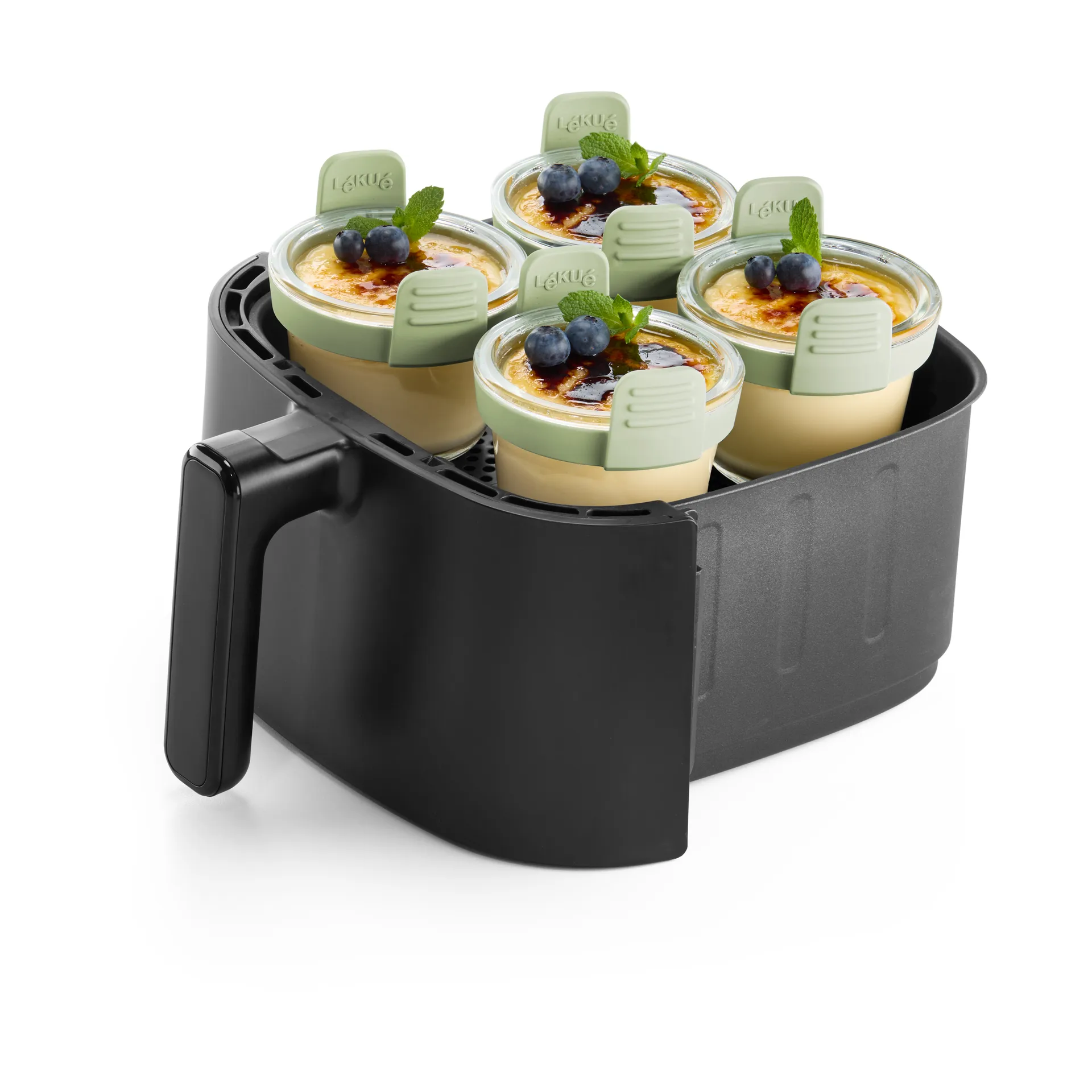 Tazza in vetro mini Air fryer Lékué 4 pezzi, Trasparente Lékué