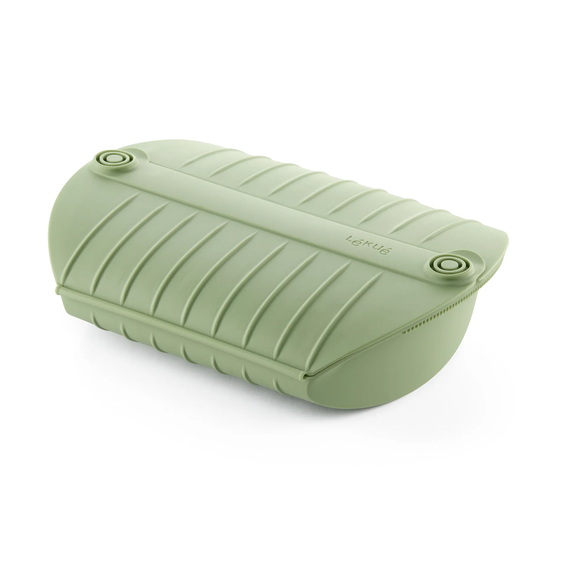 Vaporiera Lékué, Verde, con vassoio, confezione da 4 Lékué