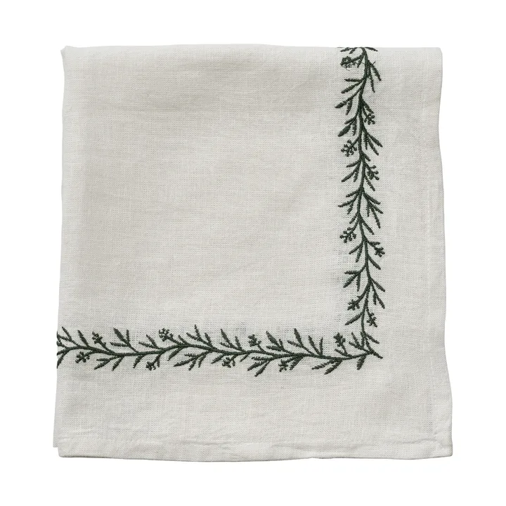 Abella tovagliolo in tessuto - Bianco-verde, 45x45 cm - Lene Bjerre