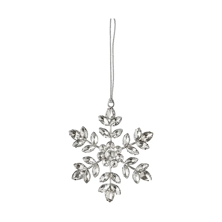 Ada fiocco di neve decorativo appeso - Color argento, 10x10 cm - Lene Bjerre