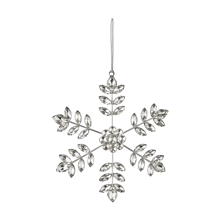 Ada fiocco di neve decorativo appeso - Color argento, 18x18 cm - Lene Bjerre