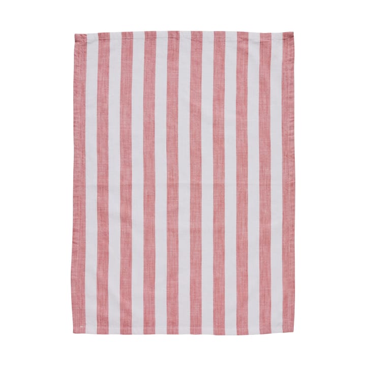 Asciugamano da cucina Olivia 50x70 cm - Bianco opaco-corallo scuro - Lene Bjerre