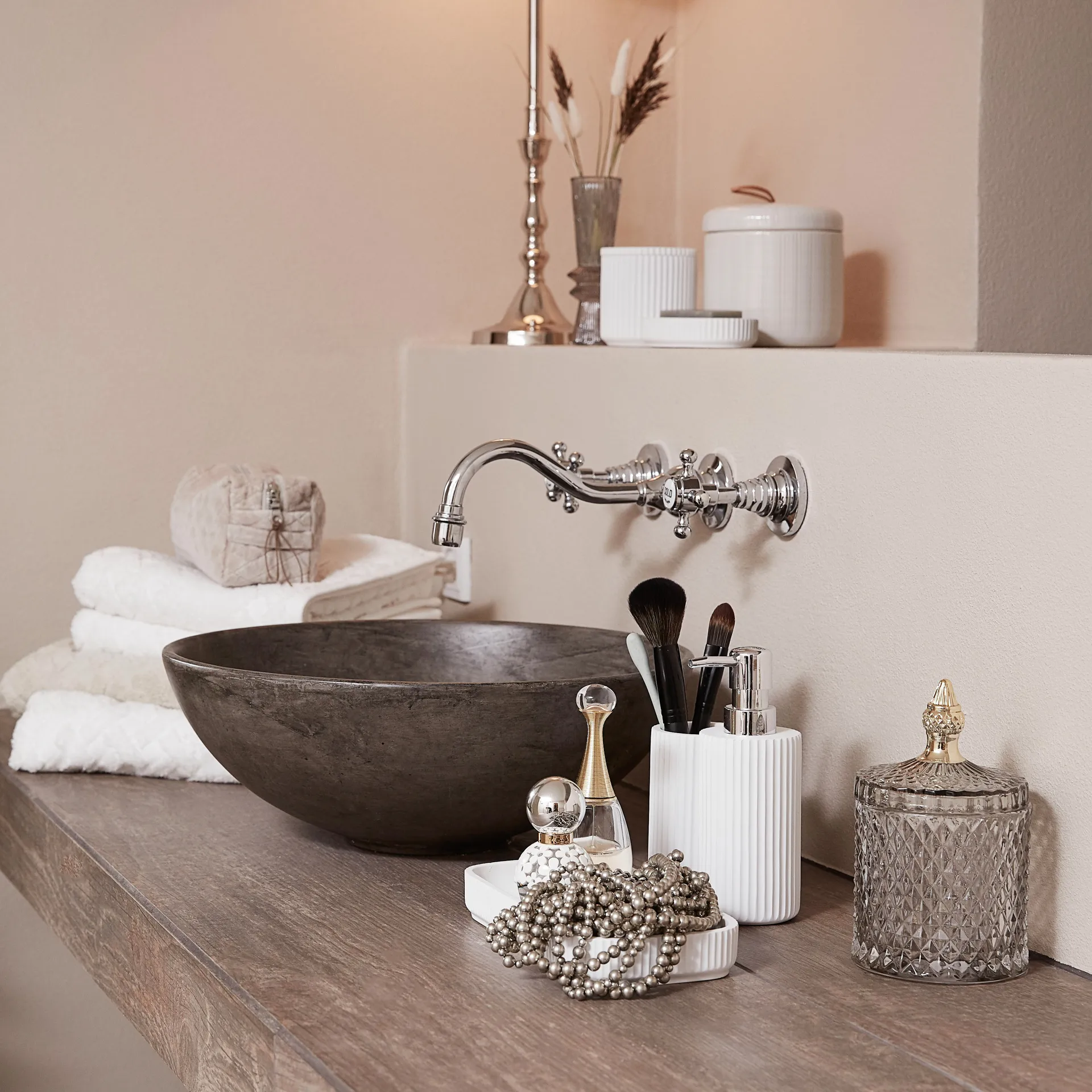 Barattolo con coperchio Miya Ø 10,5 cm, Grigio chiaro Lene Bjerre