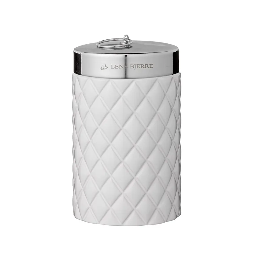 Barattolo Portia, bianco, argento Lene Bjerre