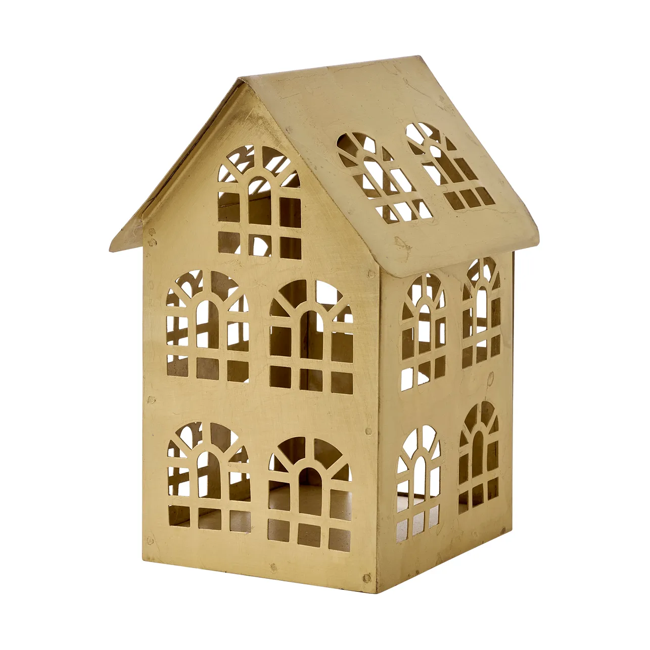 Bolille portacandela, Color oro, 9x12xH17 cm Lene Bjerre