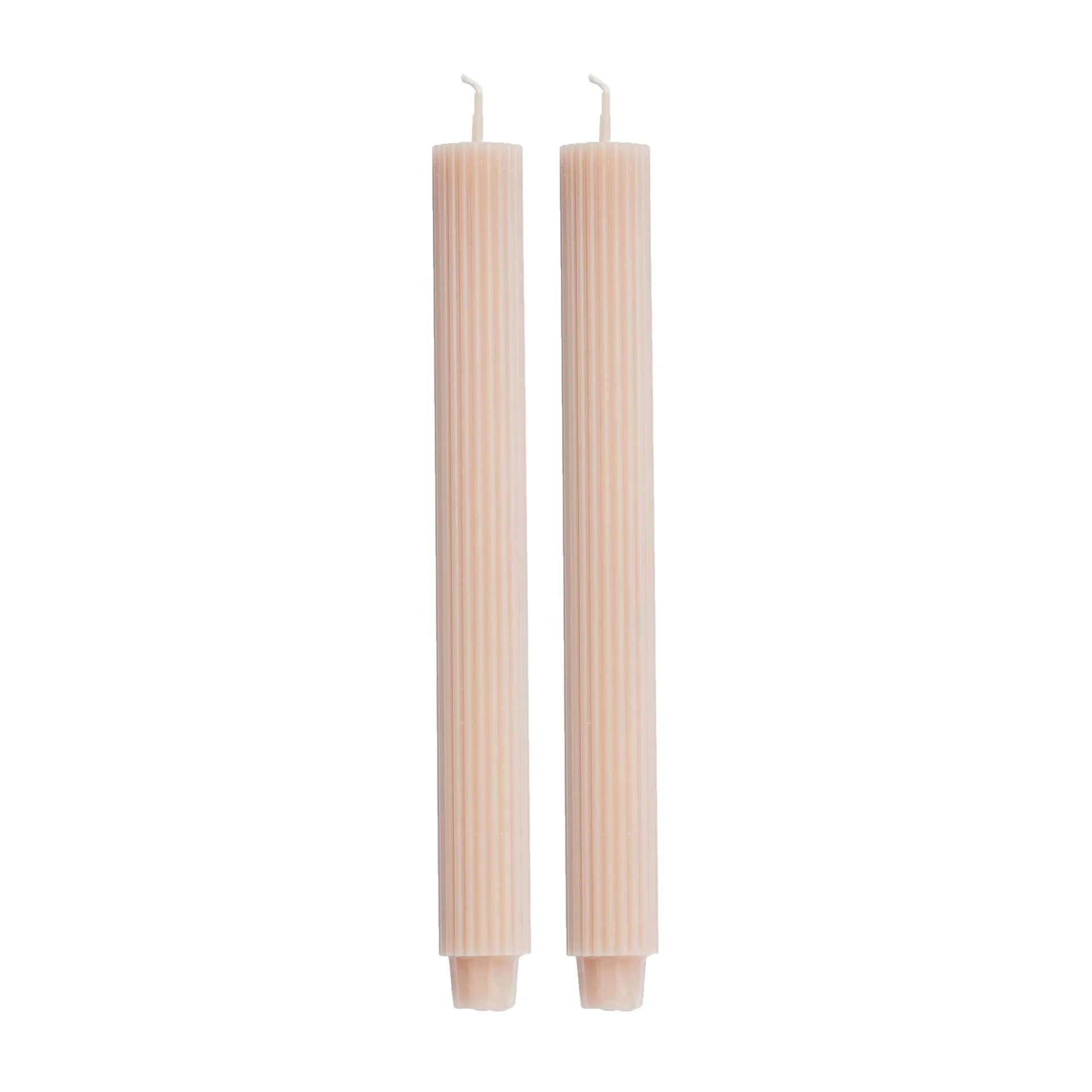 Candele rigate 25 cm, confezione da 2, bark Lene Bjerre