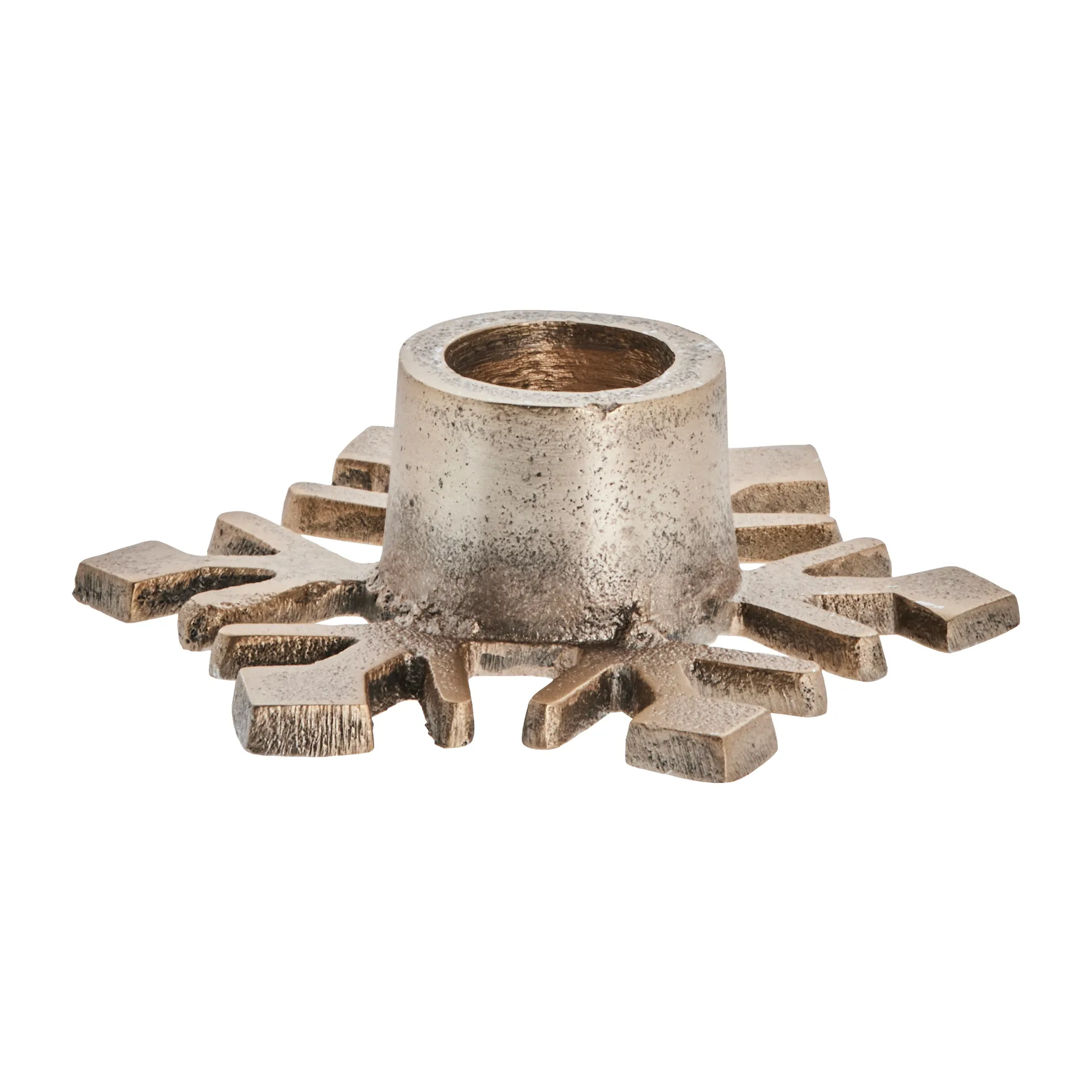 Candeliere Caville fiocco di neve 9,5 cm, light gold Lene Bjerre