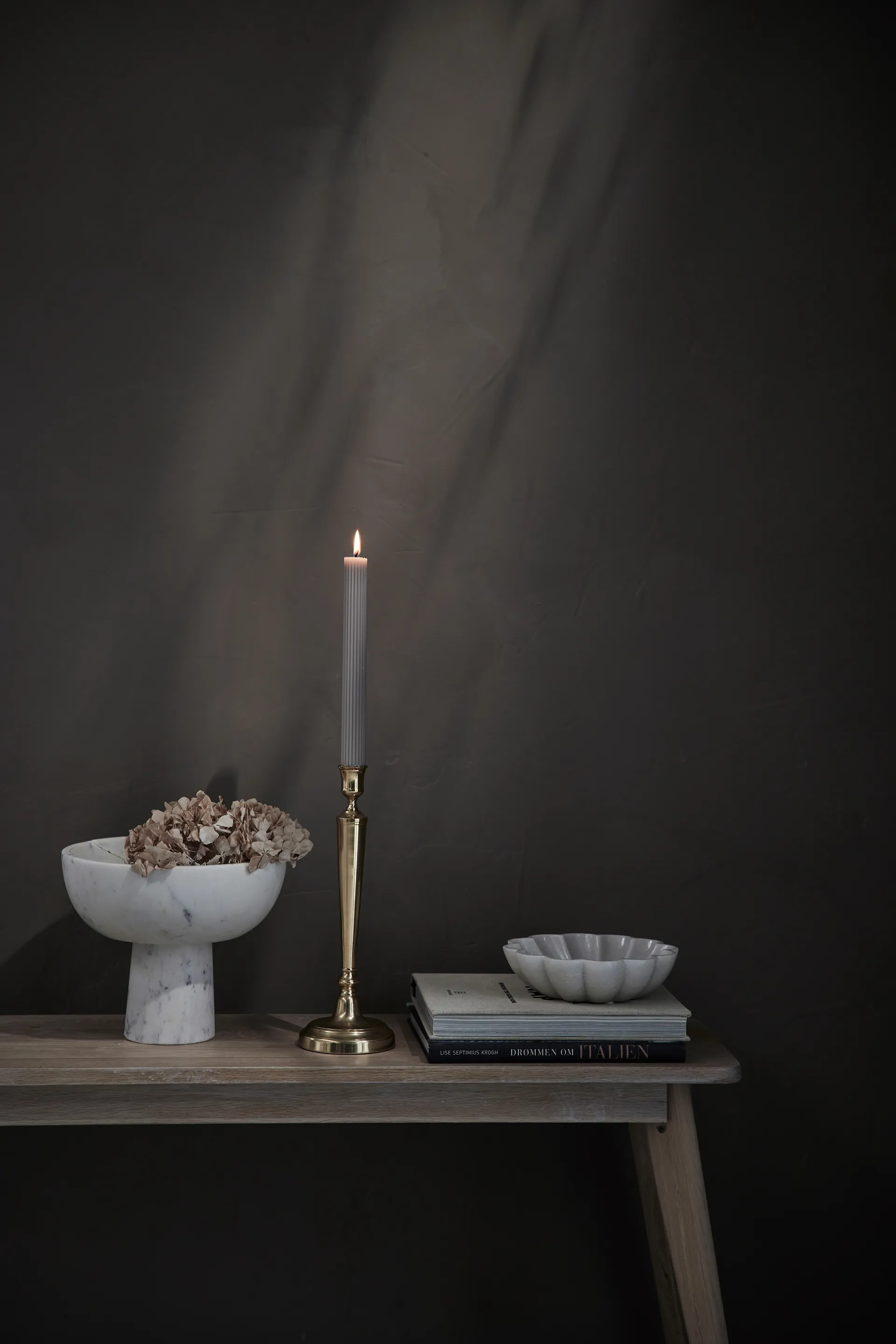 Ciotola decorata Ø25 cm, Bianco Lene Bjerre