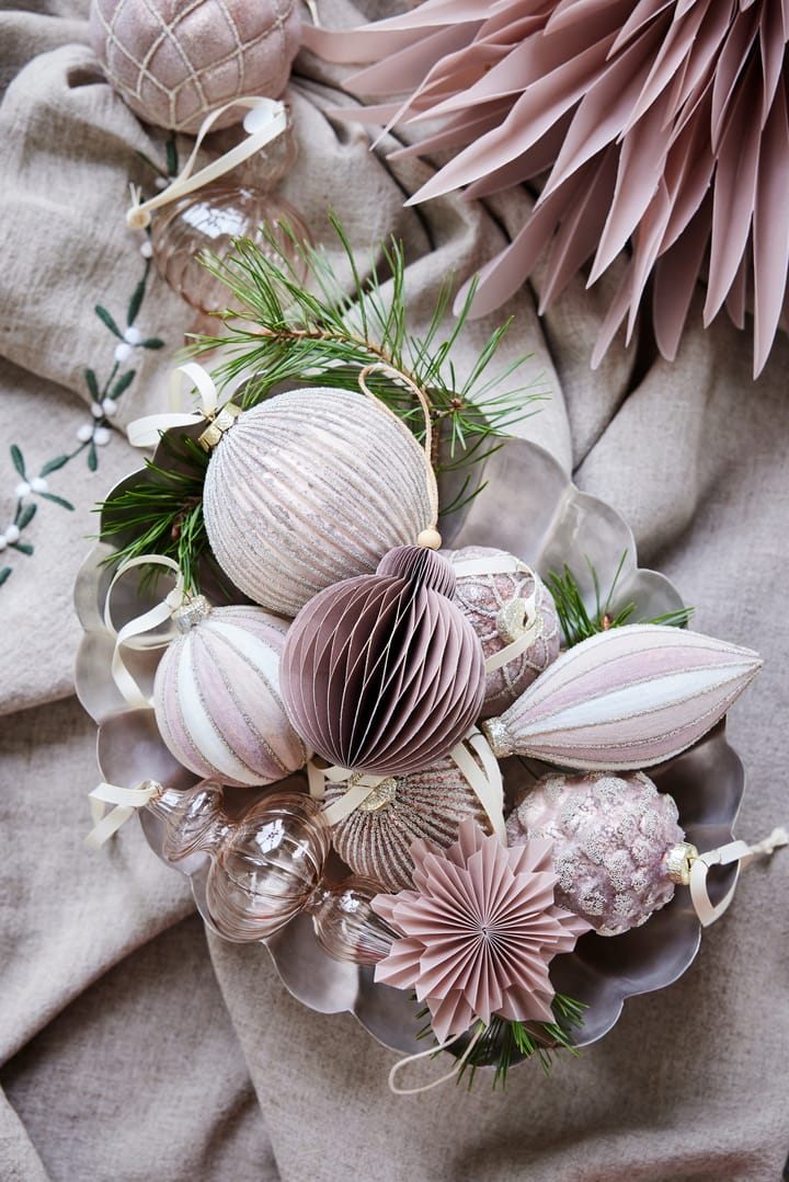 Decorazione a forma di fiore Palisa, 10 cm, Rosa scuro Lene Bjerre