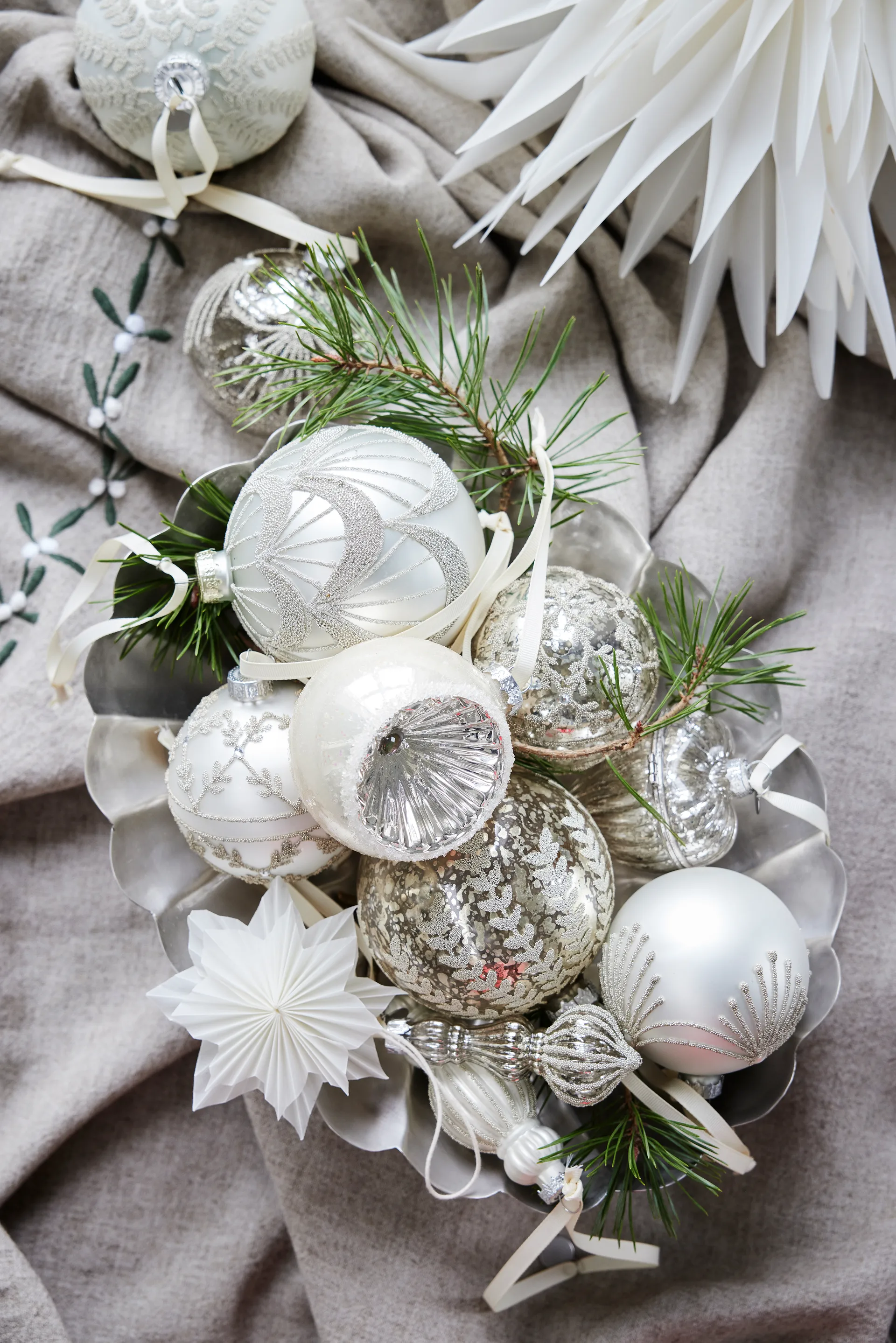 Decorazione a forma di stella Palisa, 10 cm, Bianco sporco Lene Bjerre