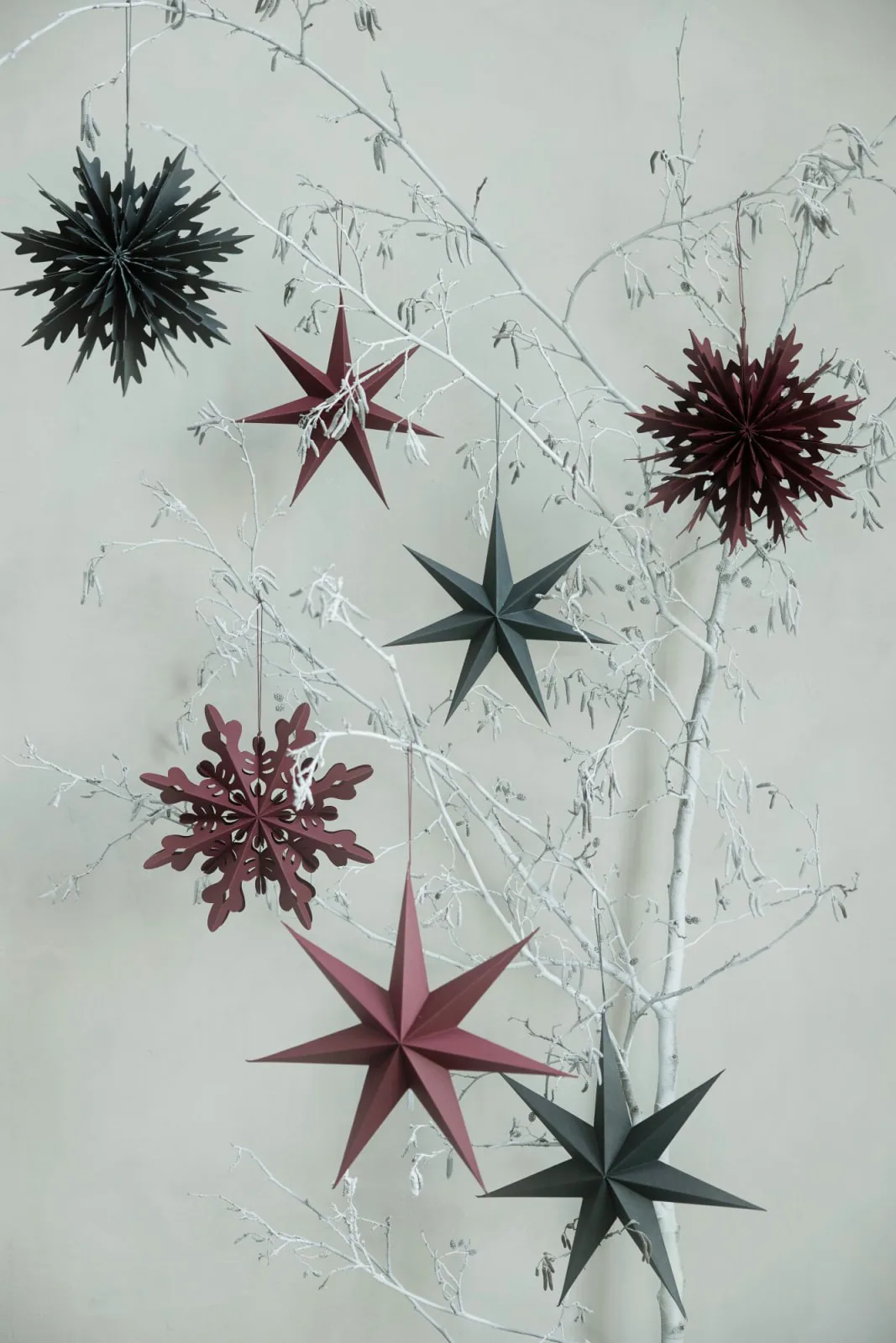 Decorazione a stella Paselle Ø30 cm, Grigio scuro Lene Bjerre