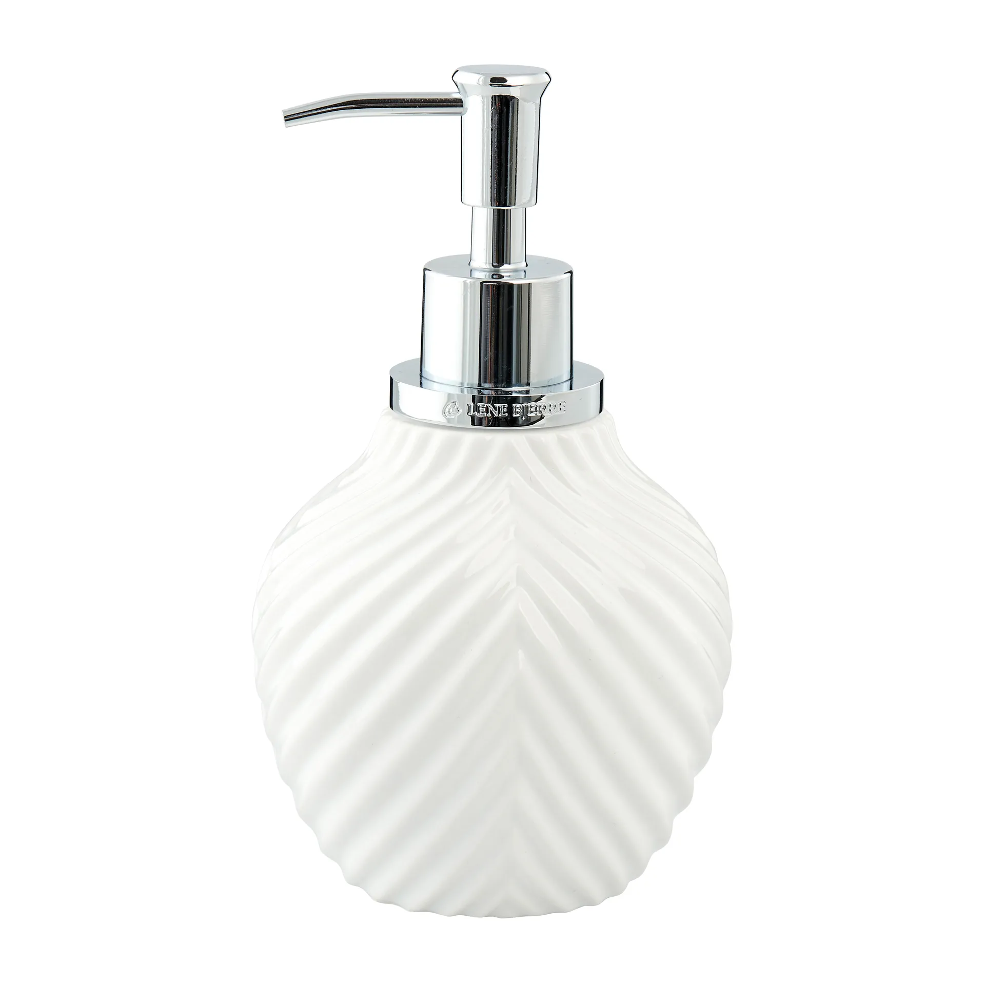 Dispenser sapone Milda 17,5 cm, Bianco-argento Lene Bjerre