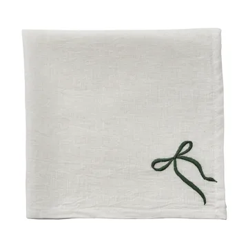 Fiola tovagliolo in tessuto - Bianco-verde, 45x45 cm - Lene Bjerre