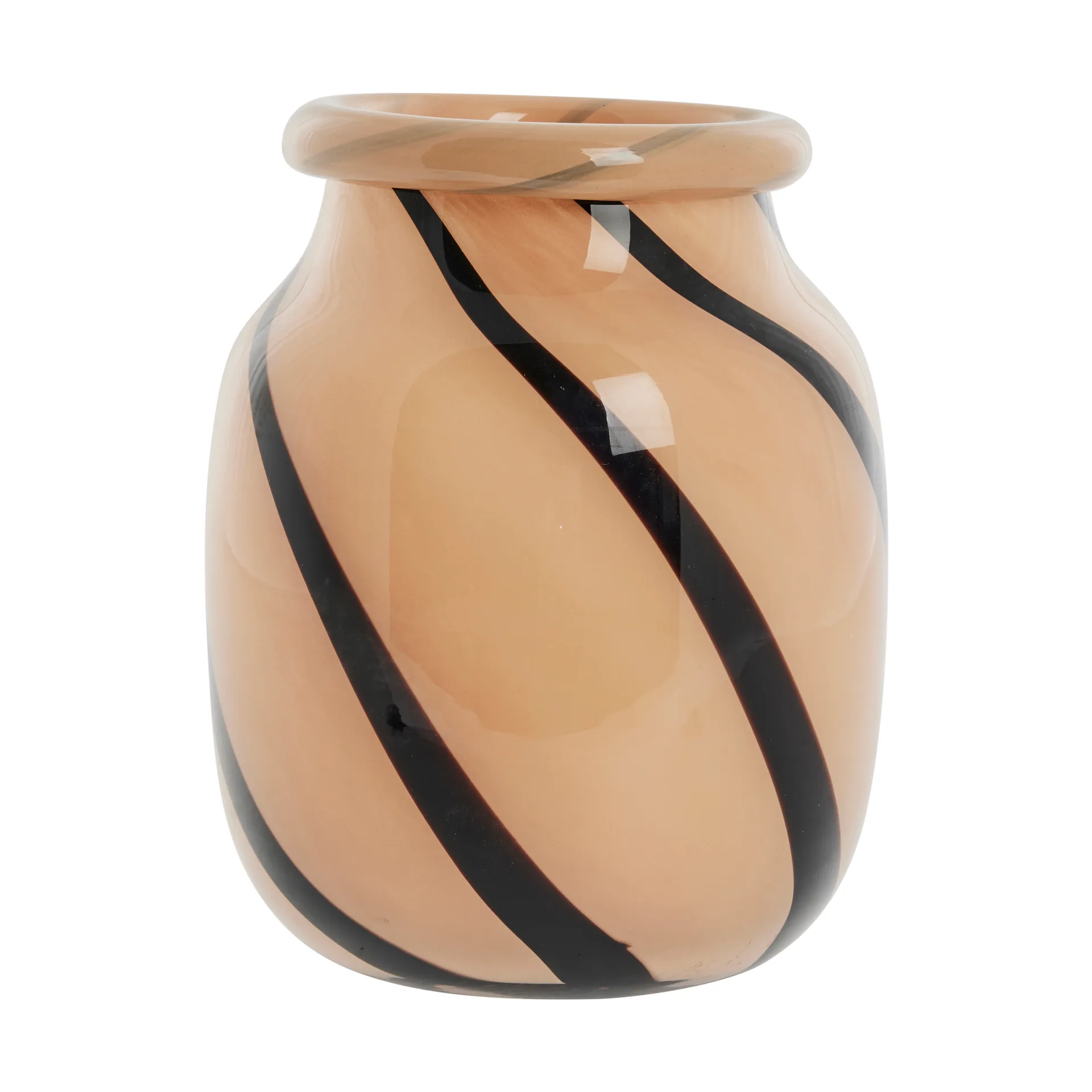 Marena vaso Ø16 cm, Arancione-nero Lene Bjerre