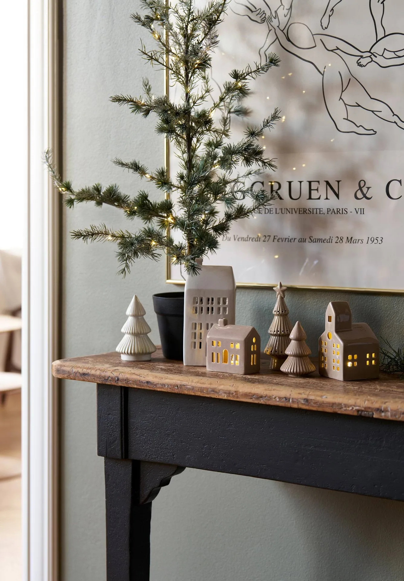 Mythel LED albero decorativo, Beige, 7x7xH17,2 cm Lene Bjerre