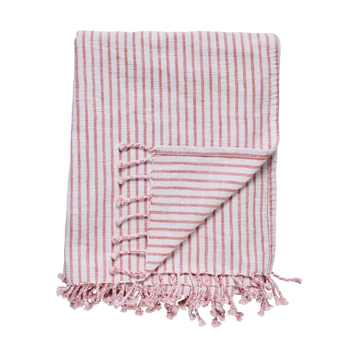 Olivia plaid 130x170 cm, Bianco opaco-corallo scuro Lene Bjerre