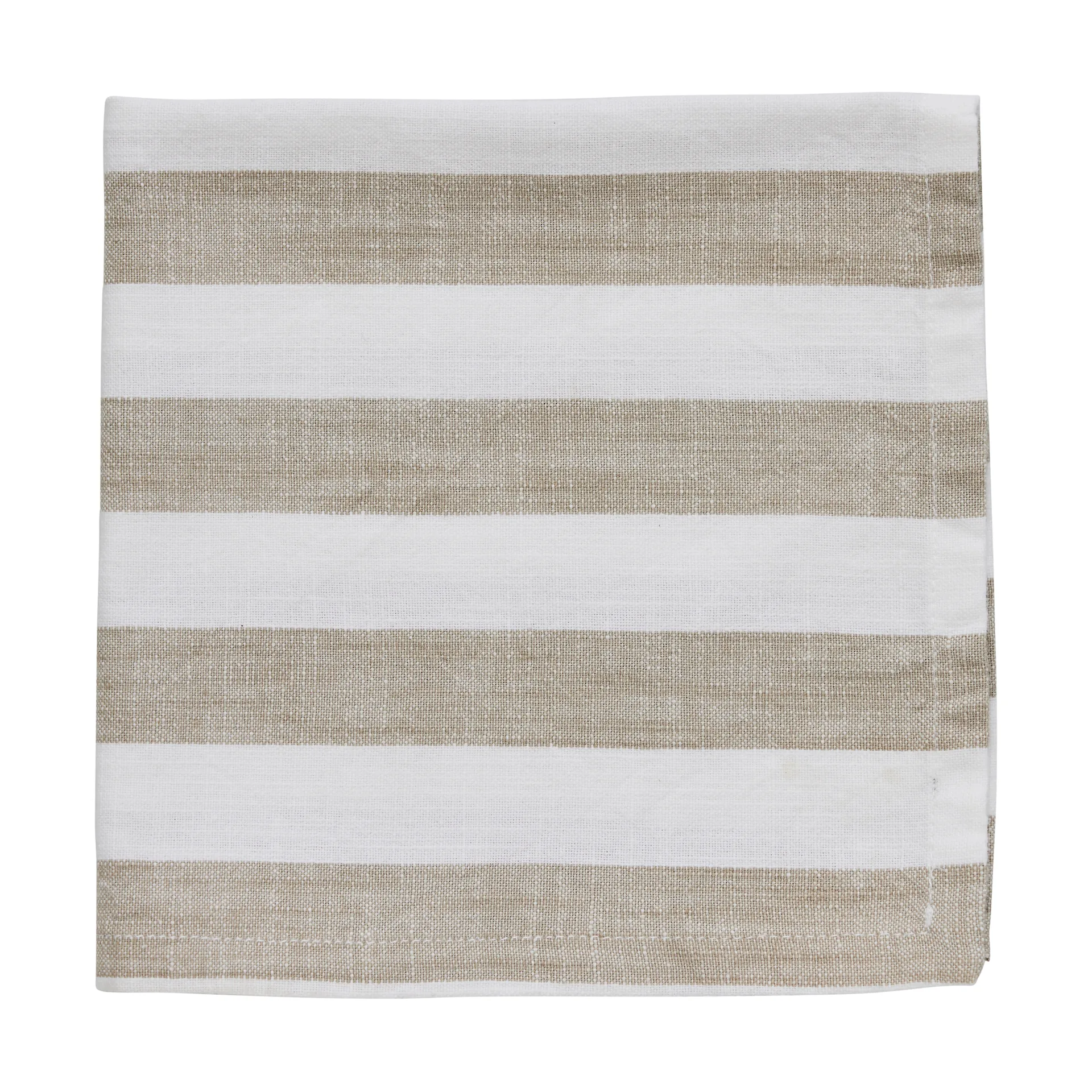 Olivia tovagliolo di cotone 40x40 cm, Bianco opaco-Lino Lene Bjerre