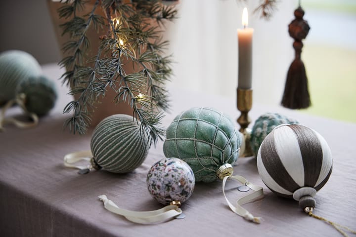 Pallina di Natale Agnes Ø10 cm, Off-white-marrone Lene Bjerre