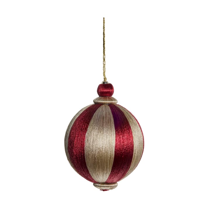 Pallina di Natale Agnes Ø10 cm - Rosso scuro-lino - Lene Bjerre