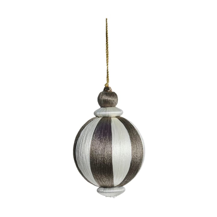 Pallina di Natale Agnes Ø8 cm - Off-white-marrone - Lene Bjerre