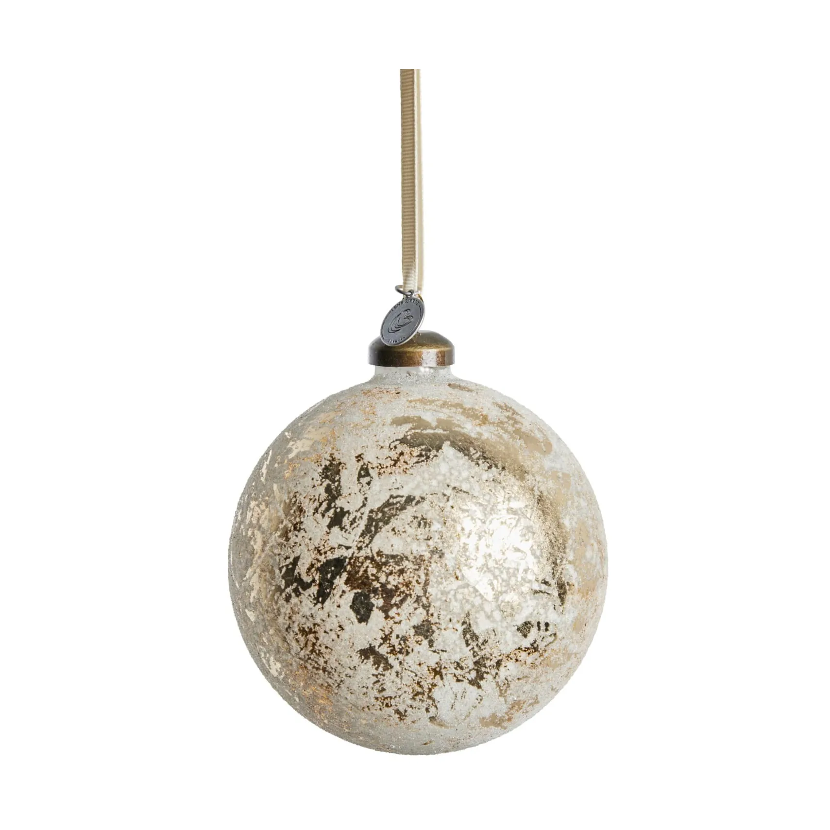 Pallina di Natale Clearena Ø10 cm, Off white-oro Lene Bjerre