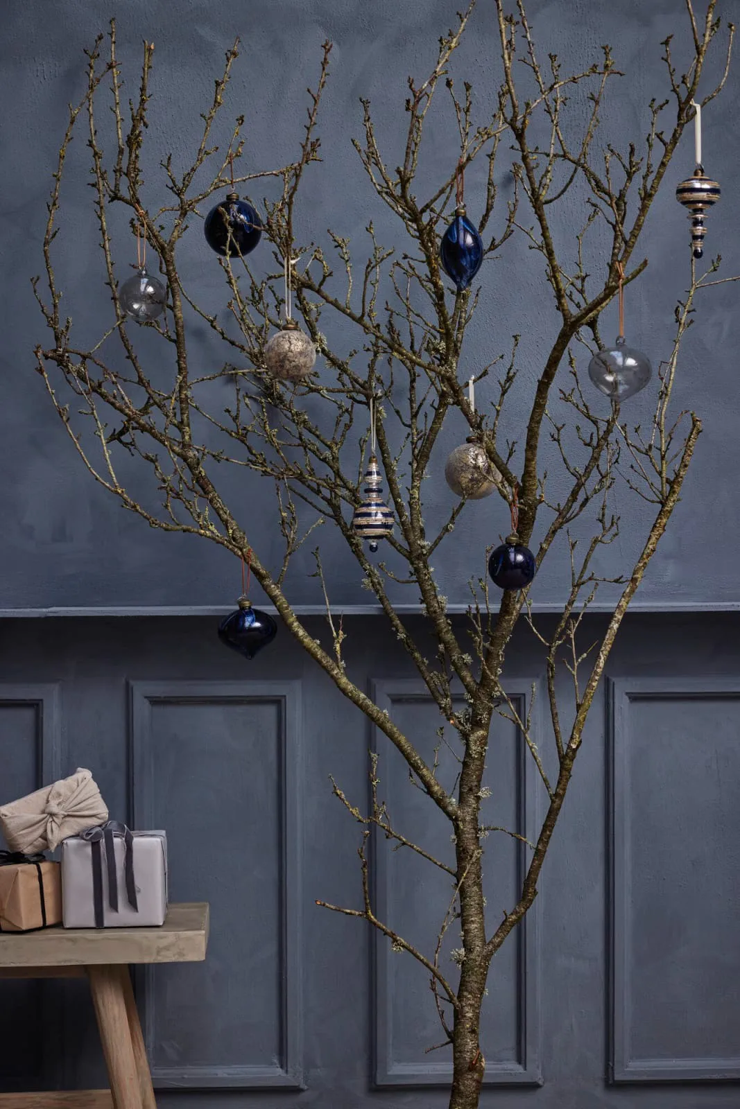 Pallina di Natale Clearena Ø8 cm, Blu scuro-oro Lene Bjerre