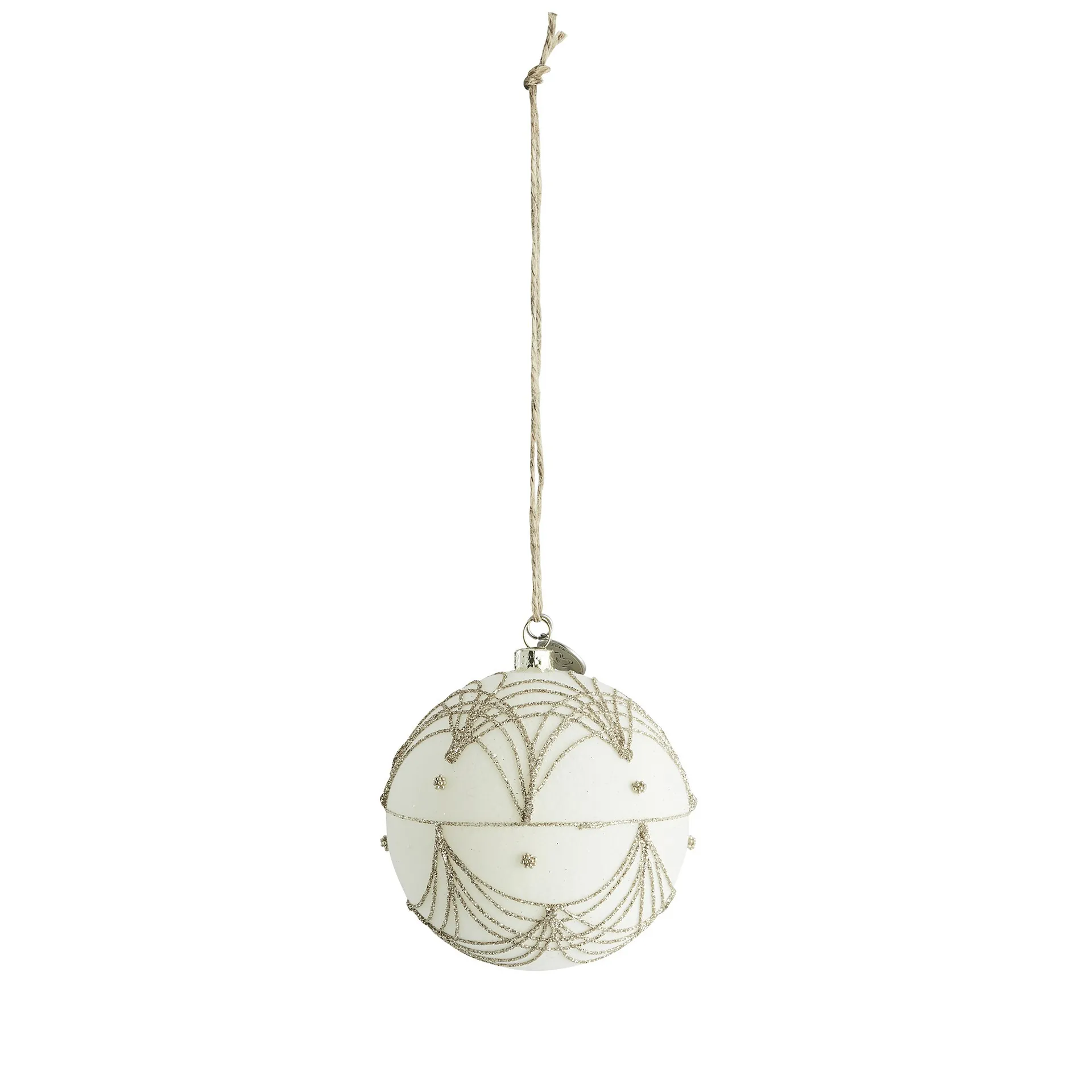 Pallina di Natale Jalia Ø 8 cm, Bianco sporco, oro chiaro Lene Bjerre