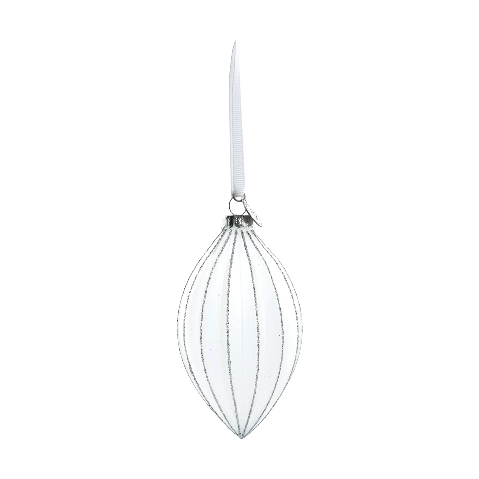 Pallina di Natale Navina 12 cm, Bianco, argento Lene Bjerre