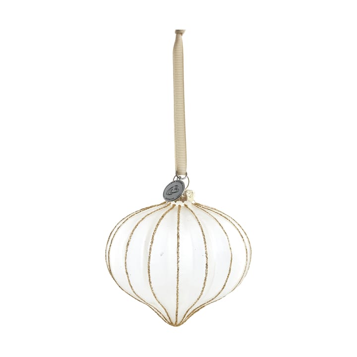 Pallina di Natale Navina 8 cm - Bianco, oro chiaro - Lene Bjerre