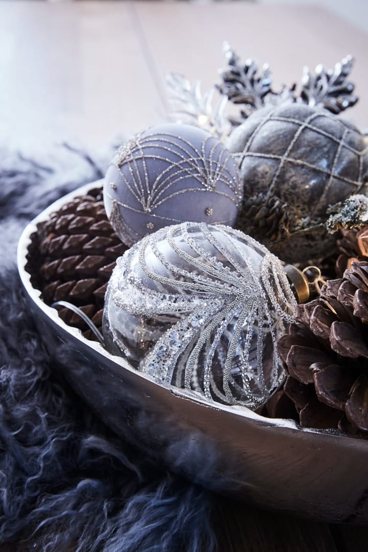 Pallina di Natale Norille Ø11 cm, Grigio scuro, rete Lene Bjerre