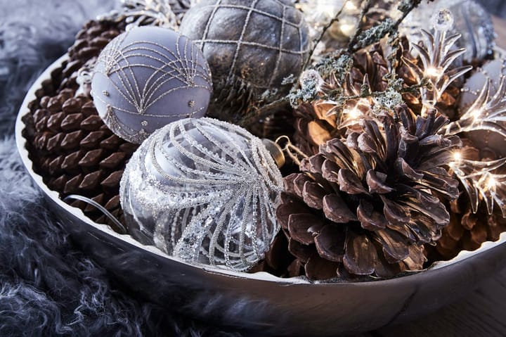 Pallina di Natale Norille Ø11 cm, Grigio scuro, rete Lene Bjerre