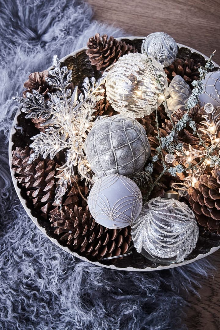 Pallina di Natale Norille Ø11 cm, Grigio scuro, rete Lene Bjerre