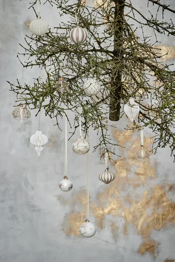 Pallina di Natale Sella Ø 8 cm - bianco sporco - Lene Bjerre