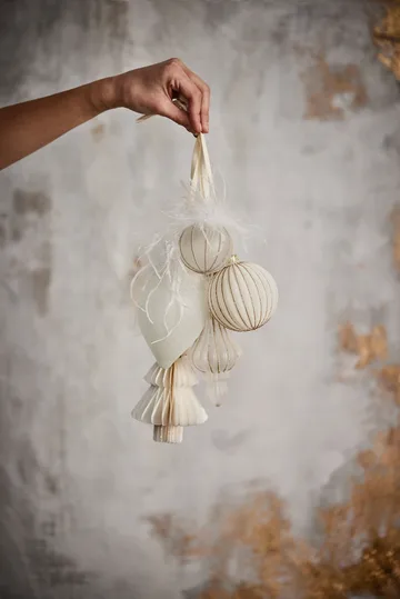 Pallina di Natale Sella Ø 8 cm - bianco sporco - Lene Bjerre