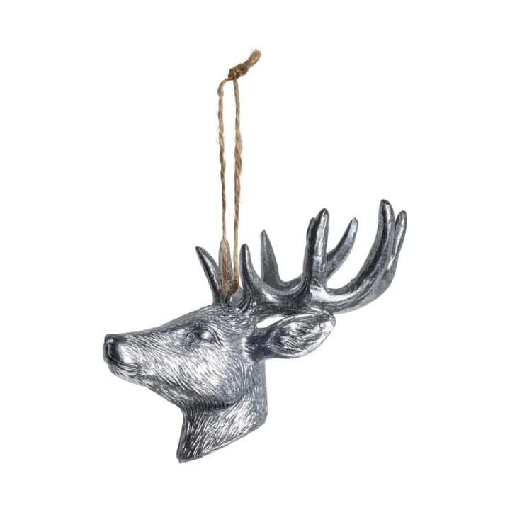 Pendente decorativo a forma di cervo Serafina 12,5 cm - Argento antico - Lene Bjerre