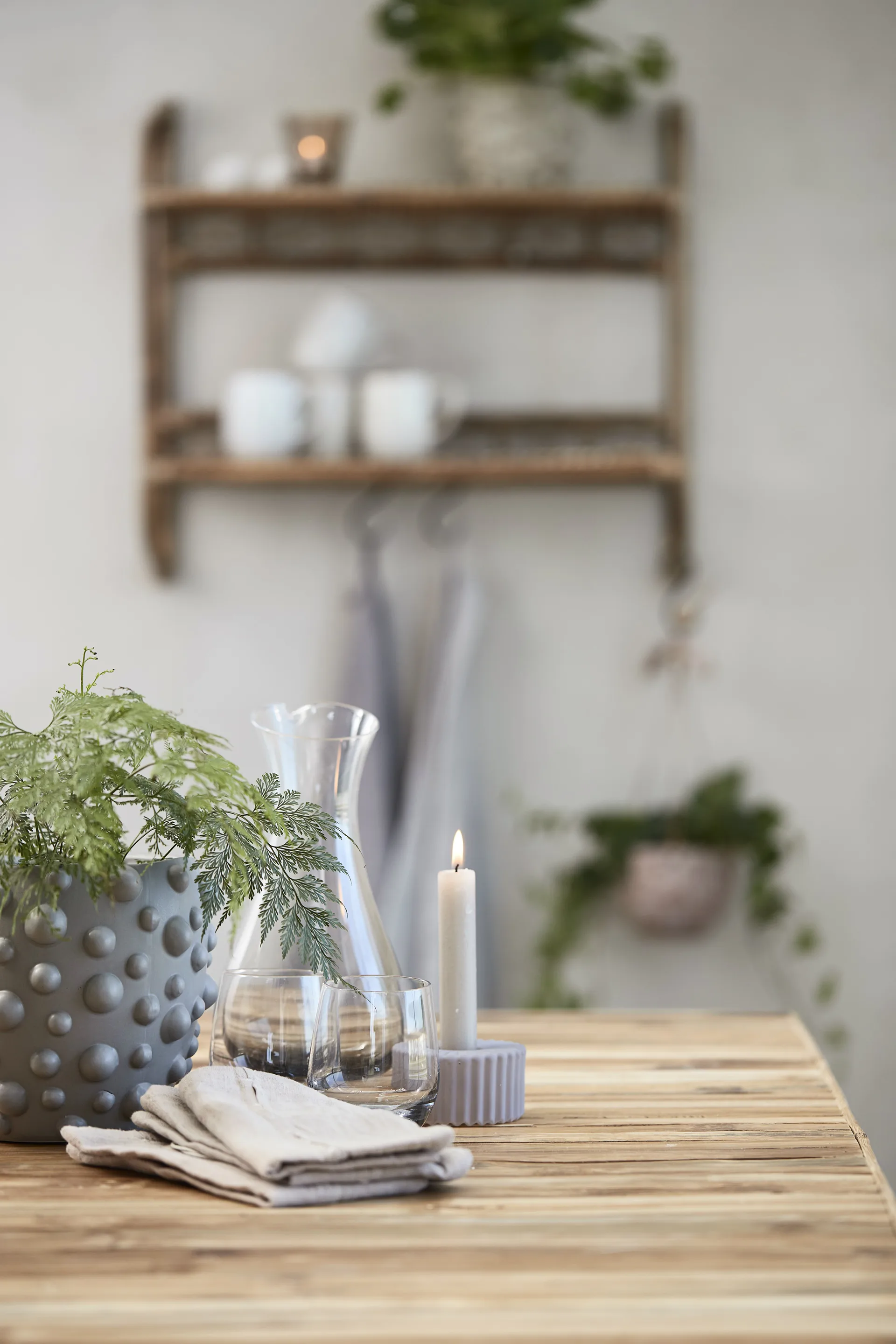 Portacandela Dormia 4 cm, Grigio Lene Bjerre