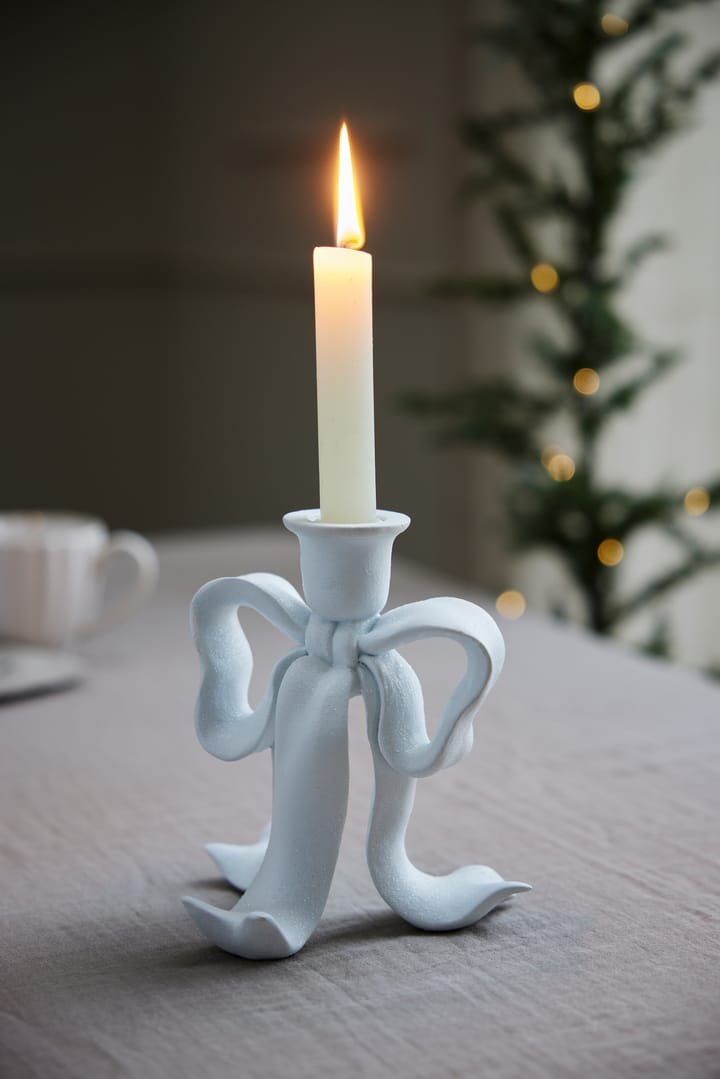 Portacandela Serafina bow 19,7 cm, Bianco Lene Bjerre