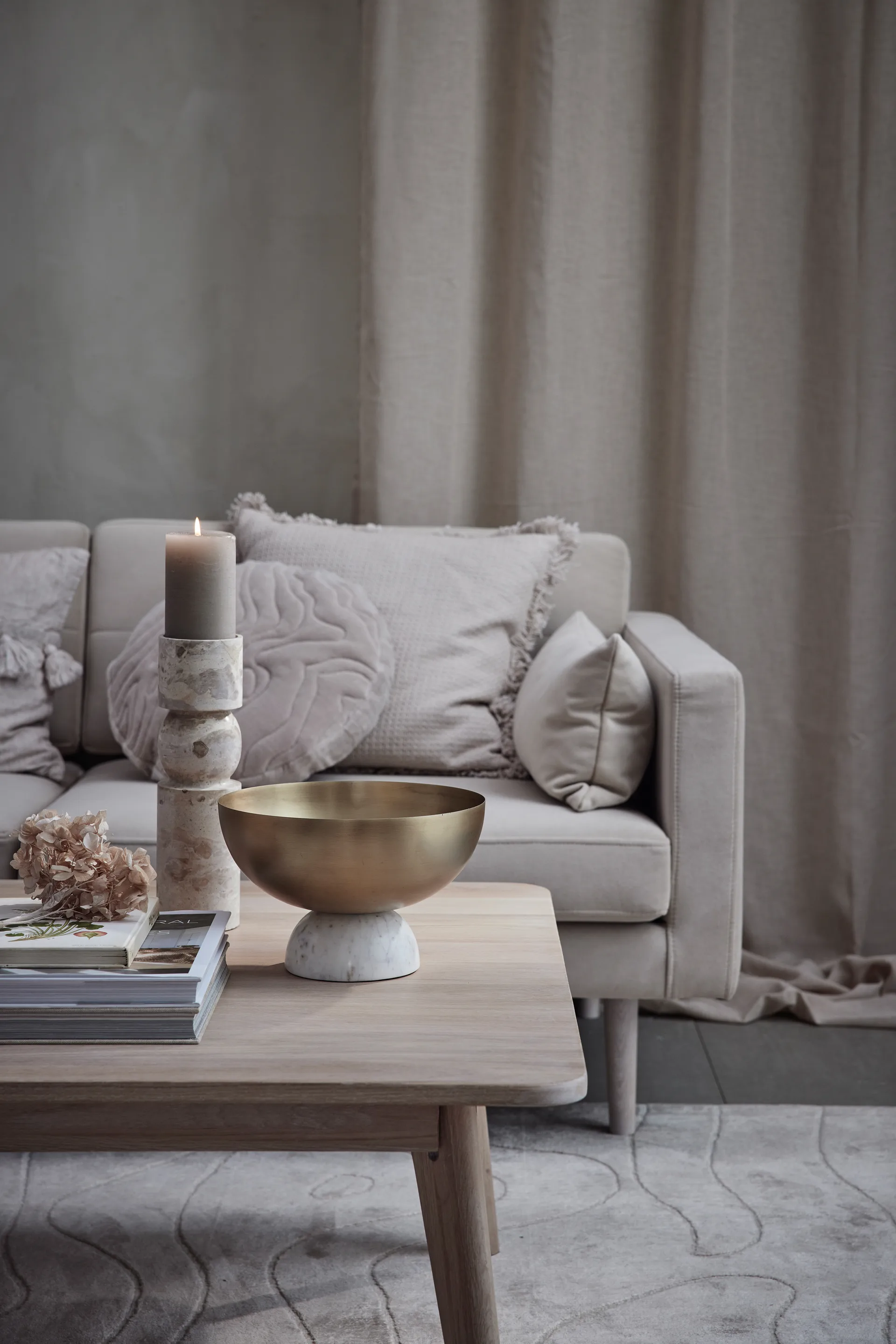 Portancandele Ellia, 30 cm, Lino Lene Bjerre