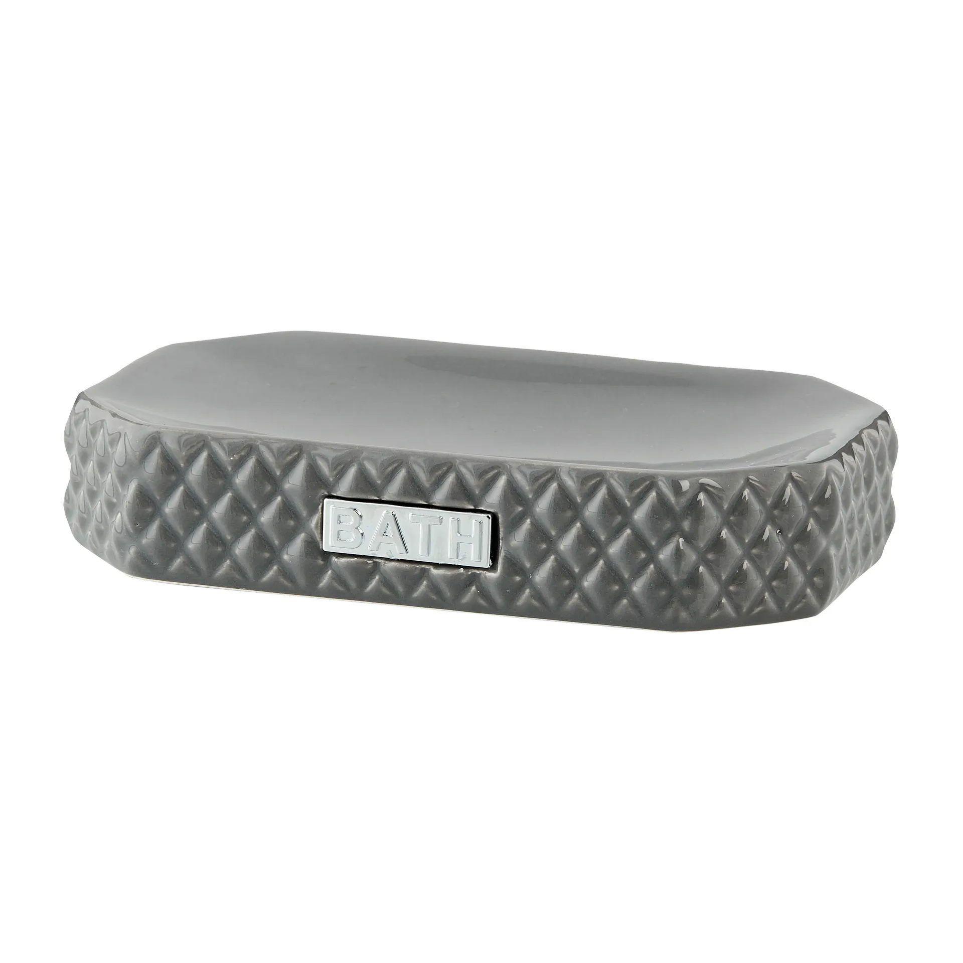 Portasapone Marion 13,5x9 cm, Monument grey-silver Lene Bjerre