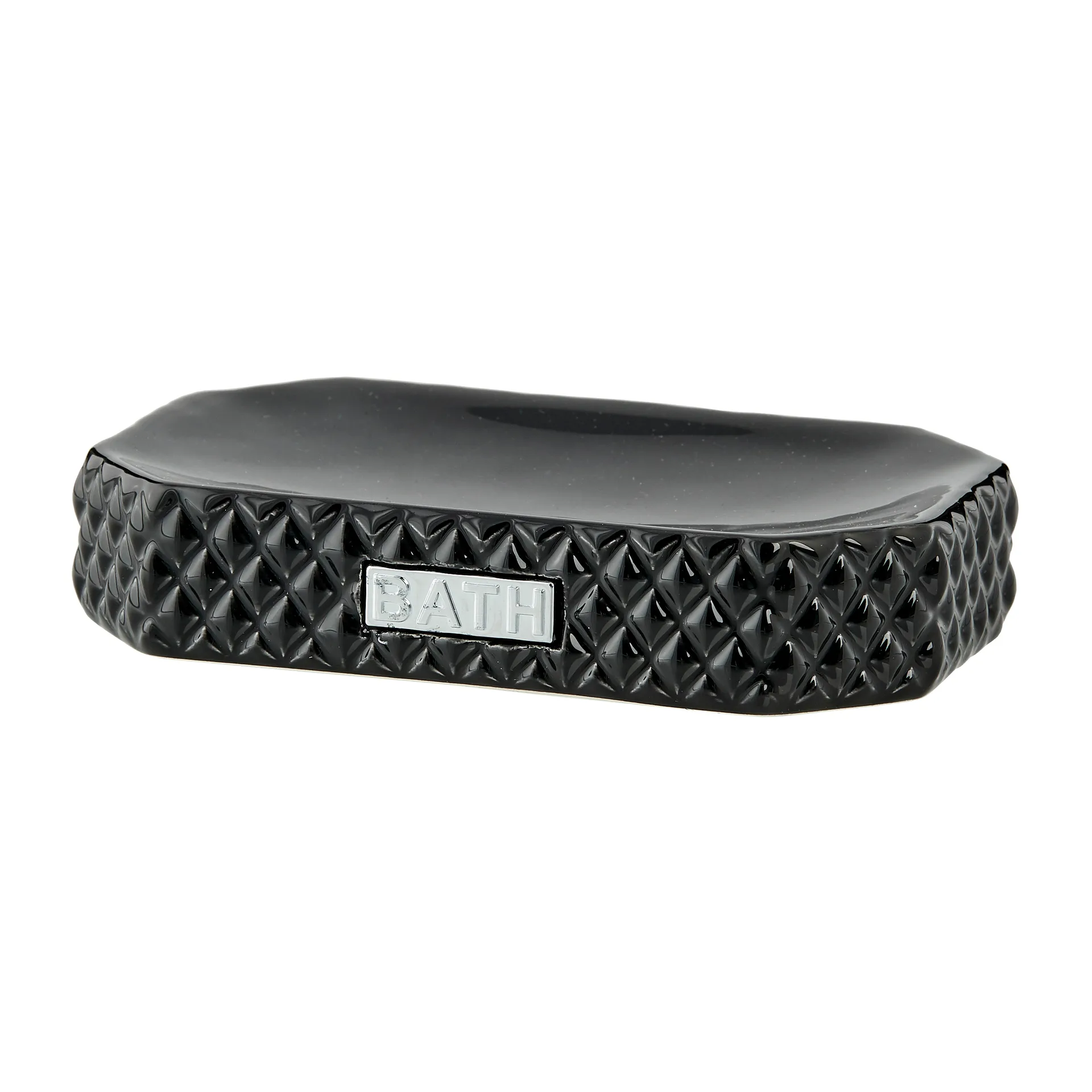 Portasapone Marion 13,5x9 cm, Nero-argento Lene Bjerre